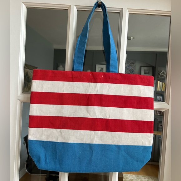 NWOT - Kids Canvas Shark Beach Bag by Mudpie - Picture 2 of 4